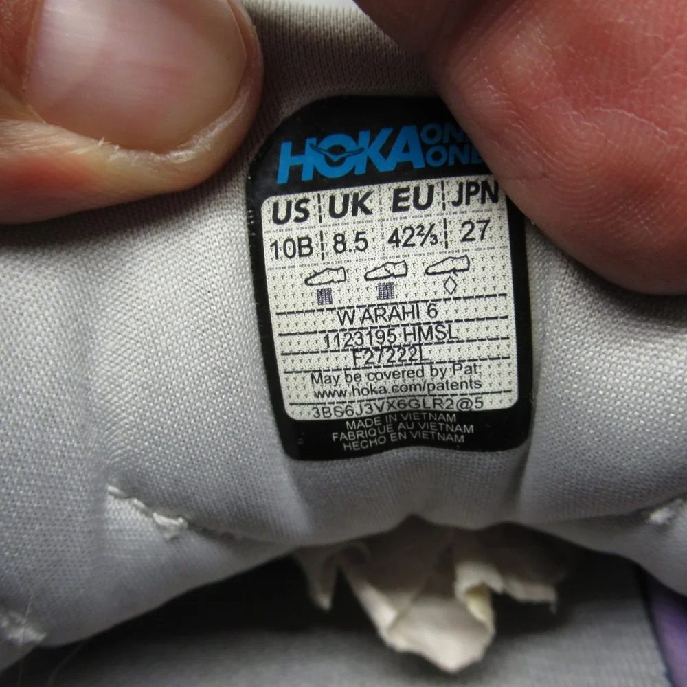 Hoka Arahi 6 Running Shoes Womens 10 B Gray Purple Lightweight Comfort‎ Athletic